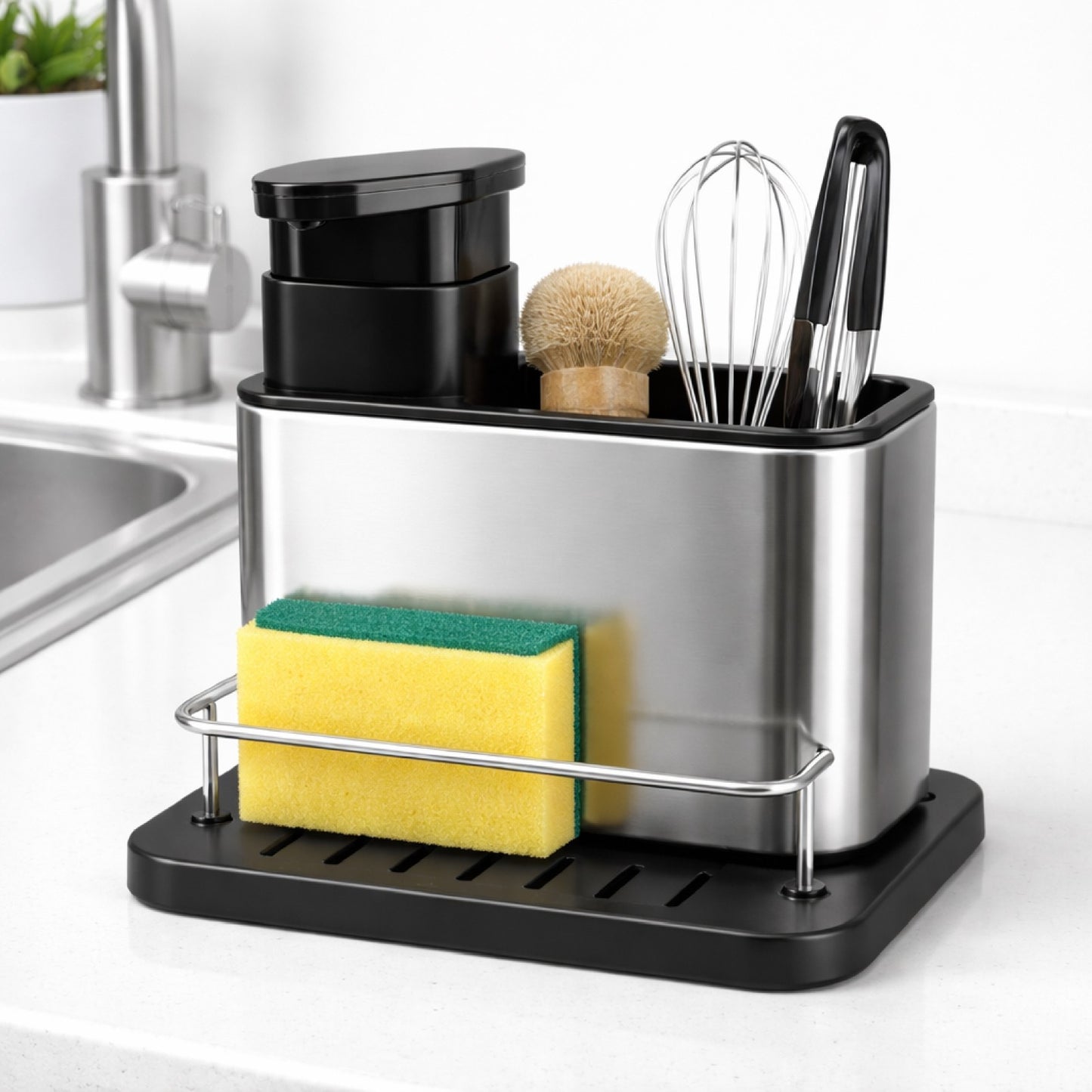 Dispensador de Jabón Soporte Inoxidable